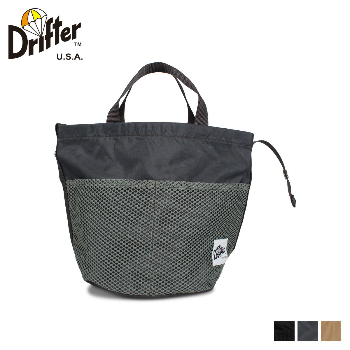 Drifter ドリフター トートバッグ バケット メンズ レディース 6L BUCKET BAG ブラック グレー ベージュ 黒 V1625 母の日