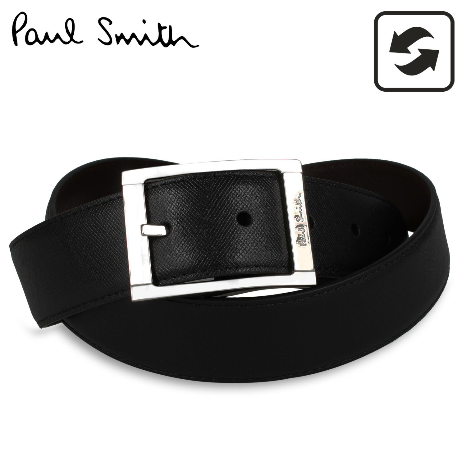 ポールスミス ベルト（レディース） ポールスミス Paul Smith ベルト メンズ リバーシブル 本革 BELT ブラック ブラウン 黒 M1A4437ACUT