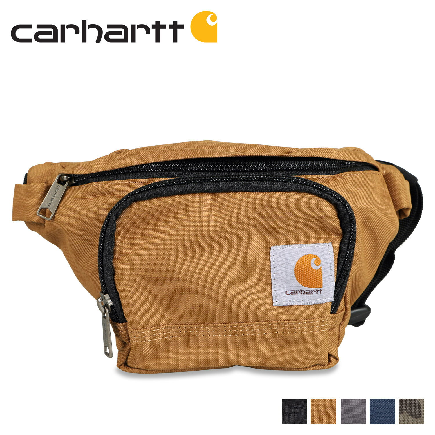 カーハート ウエストポーチ メンズ カーハート carhartt ウエストバッグ メンズ レディース アウトドア WAIST PACK ブラック グレー ネイビー ブラウン カモ 黒 89150701