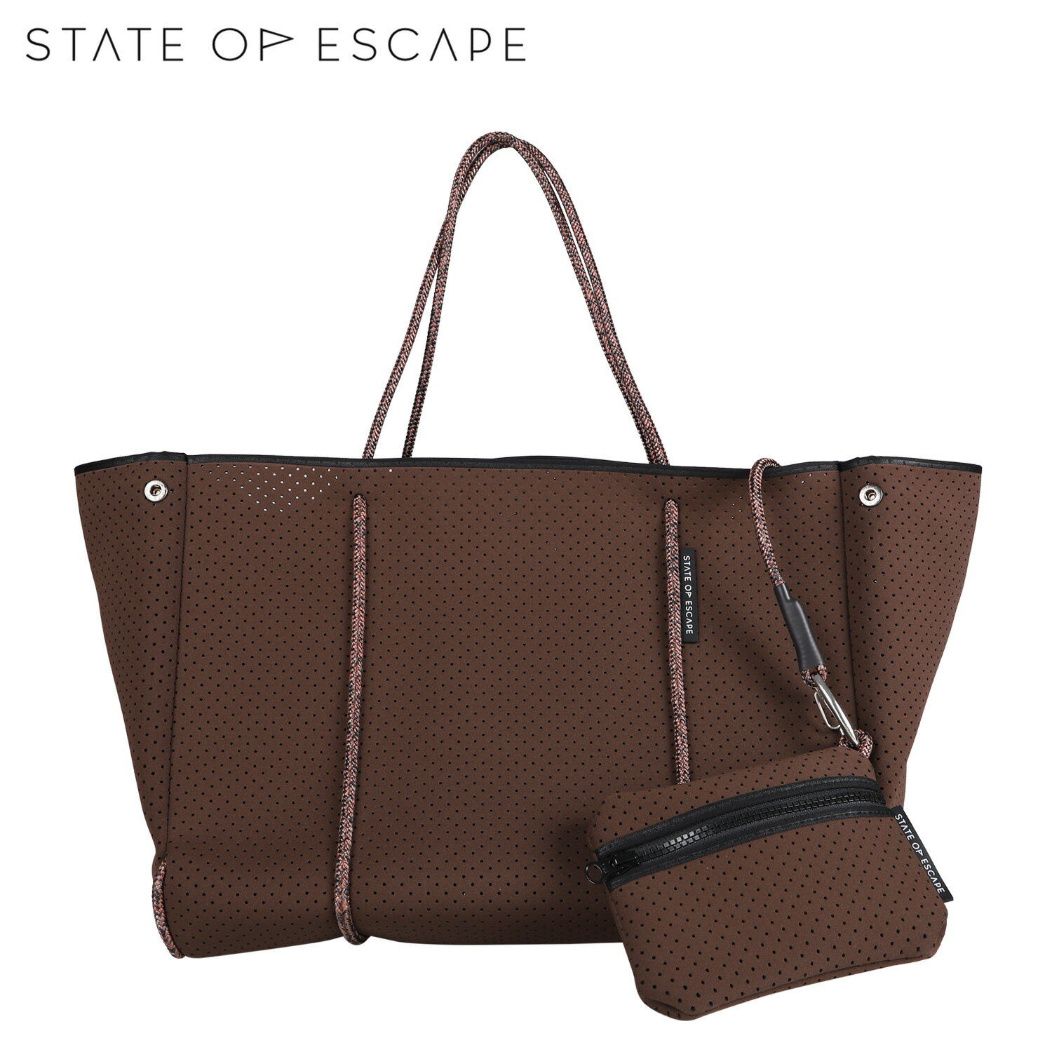 【最大1000円OFFクーポン】 ステイト オブ エスケープ STATE OF ESCAPE トートバッグ レディース 大きめ ESCAPE ダークブラウン ESCBLENDSPC