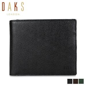 【クーポンで最大1000円OFF！5/7 10:59まで】 ダックス DAKS 二つ折り財布 メンズ WALLET ブラック ブラウン グリーン 黒 DP34414