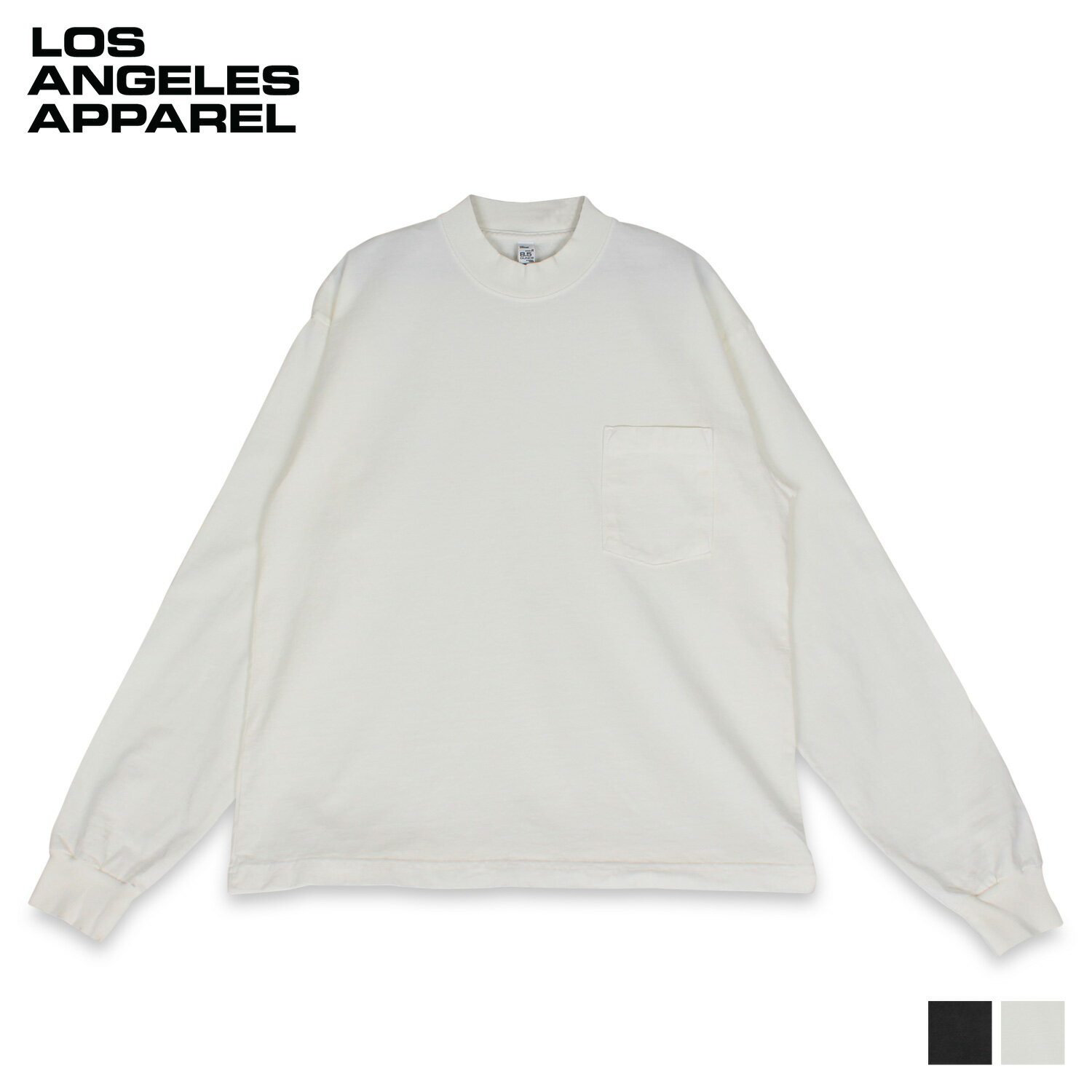 ロサンゼルスアパレル LOS ANGELES APPAREL Tシャツ 長袖 メンズ レディース 無地 8.5オンス 8.5 OZ HEAVY JERSEY BOXY WORK SHIRT ブラック ホワイト 黒 1210GD