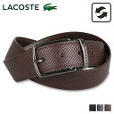 【クーポンで最大1000円OFF！4/19 10:59まで】 ラコステ LACOSTE ベルト メンズ リバーシブル BELT ブラック ネイビー ダークブラウン 黒 LB80090