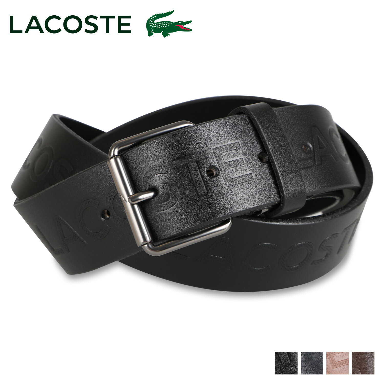 LACOSTE ベルト メンズ 【クーポンで最大1000円OFF！5/16 10:59まで】 ラコステ LACOSTE ベルト メンズ BELT ブラック ネイビー ダークブラウン 黒 LB85690