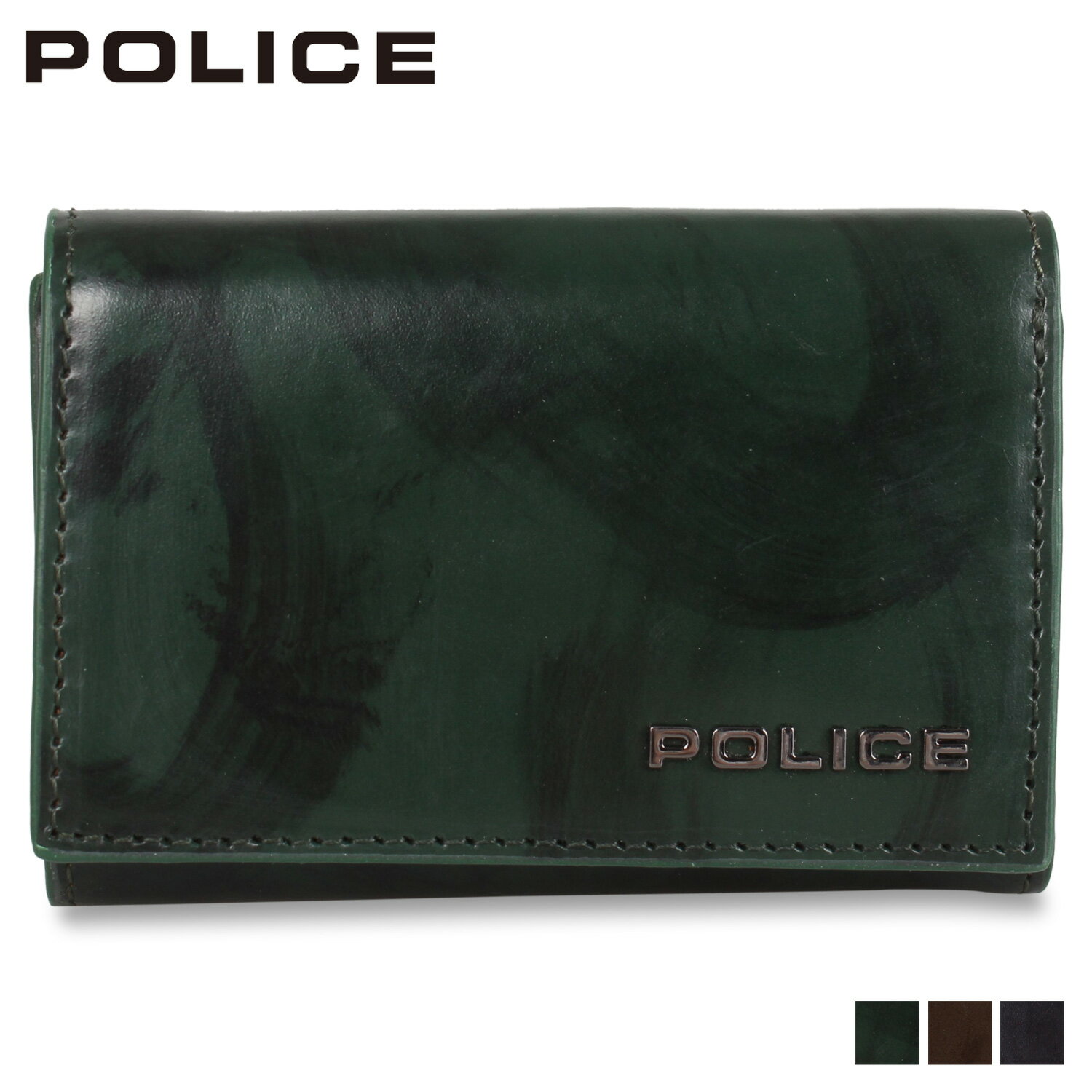 【クーポンで最大1000円OFF！5/16 10:59まで】 ポリス POLICE キーケース メンズ 6連 小銭入れ付き 本革 SPAZZOLA KEY CASE ダーク ネイビー ブラウン グリーン PA-70500