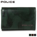 ポリス POLICE キーケース メンズ 6連 小銭入れ付き 本革 SPAZZOLA KEY CASE ダーク ネイビー ブラウン グリーン PA-70500