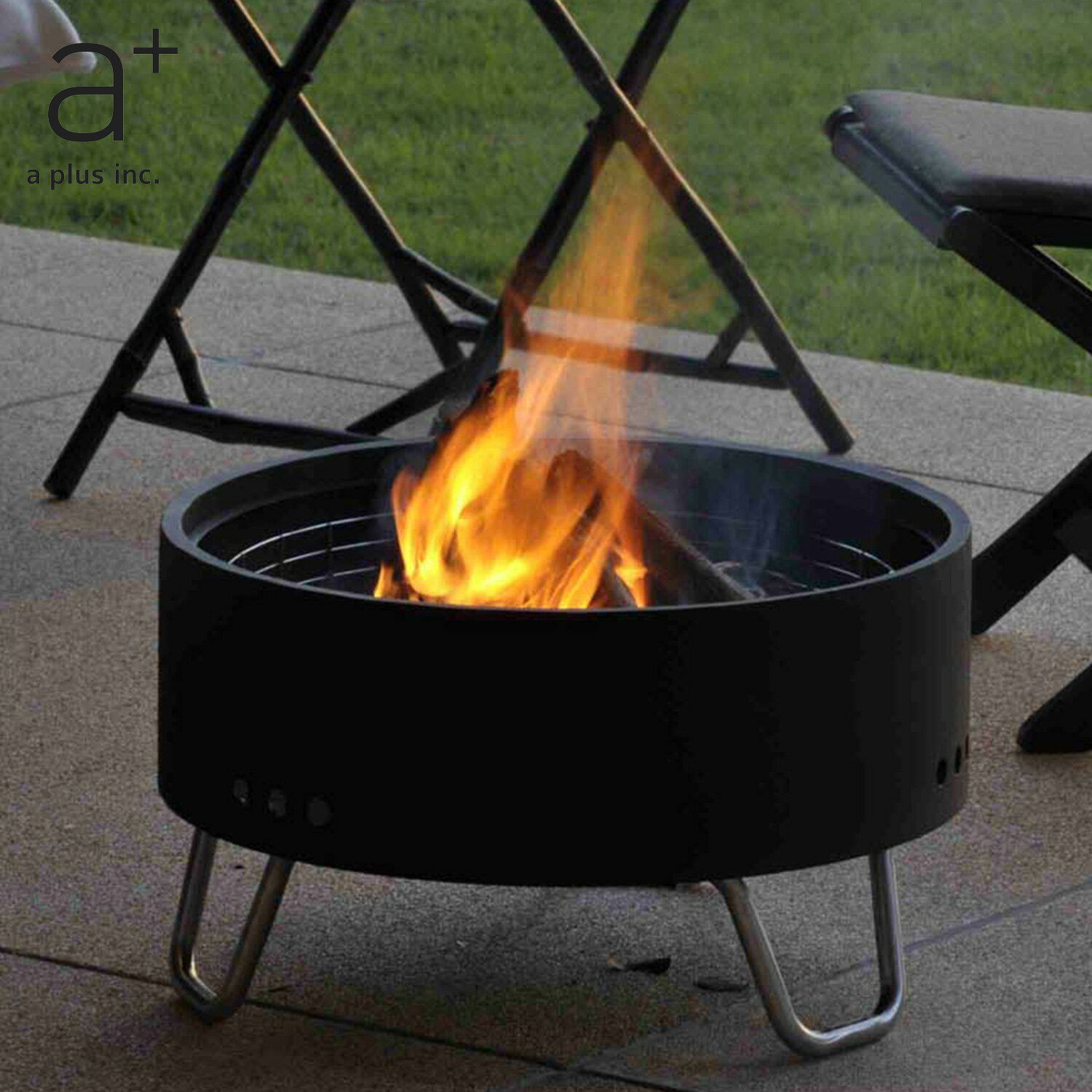 A-Plus エープラス バーベキューコンロ グリル 焚火台 テーブル ステンレス 3WAY リボルバー REVOLVER REVO017のサムネイル