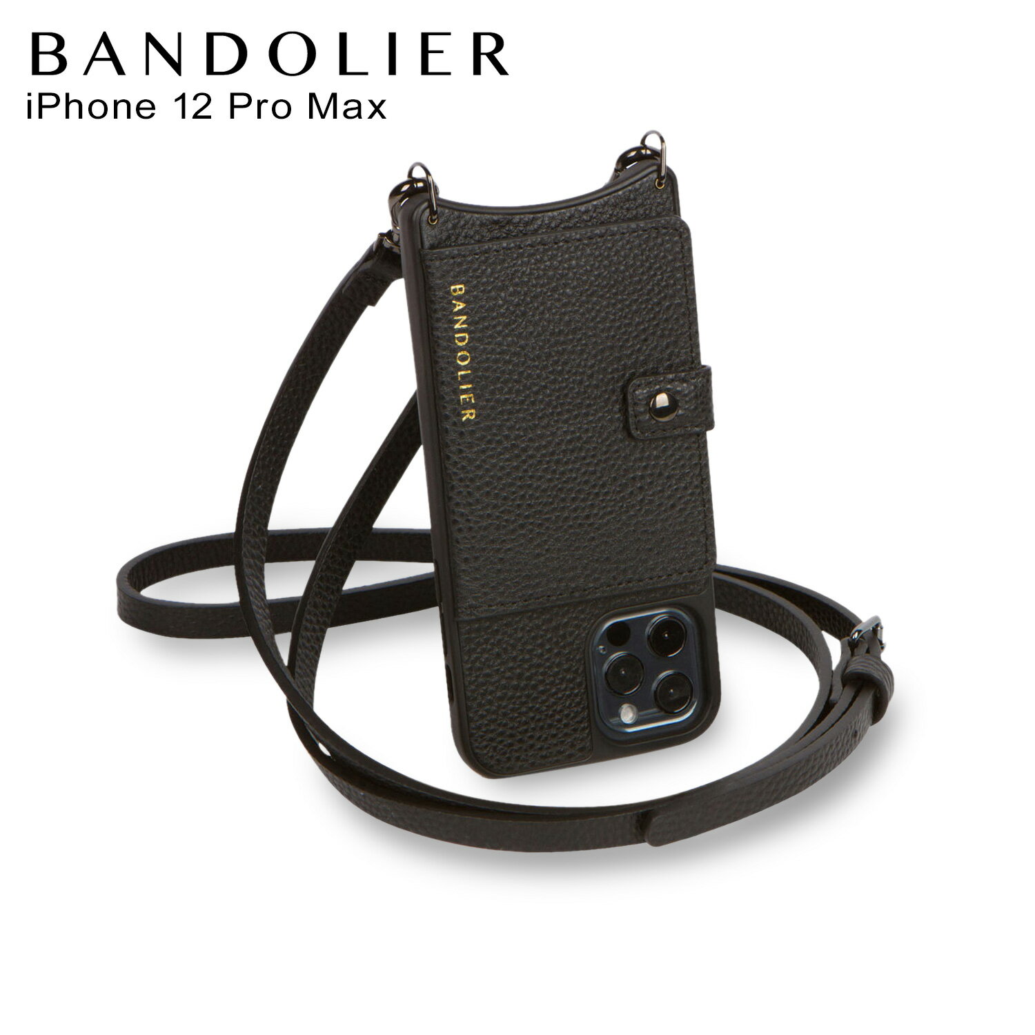 【最大1000円OFFクーポン】 BANDOLIER バンドリヤー iPhone 12 Pro MAX ケース スマホ 携帯 ショルダー アイフォン ミラ マグセーフ ピューター メンズ レディース MILA MAGSAFE PEWTER ブラック 黒 18MIL