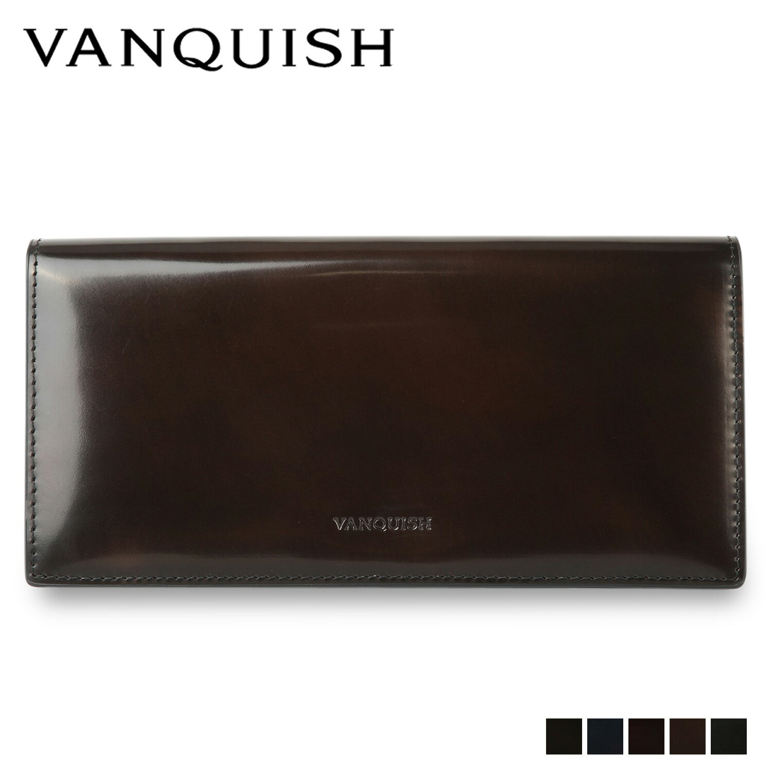 ヴァンキッシュ VANQUISH 財布 長財布 メンズ 本革 LONG WALLET グレー ネイビー ブラウン ワイン グリーン VQM-43190