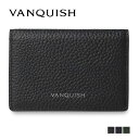 【クーポンで最大1000円OFF！3/11 10:59まで】 ヴァンキッシュ VANQUISH 名刺入れ 定期入れ カードケース メンズ 本革 CARD CASE ブラック ネイビー ダーク グリーン 黒 43550