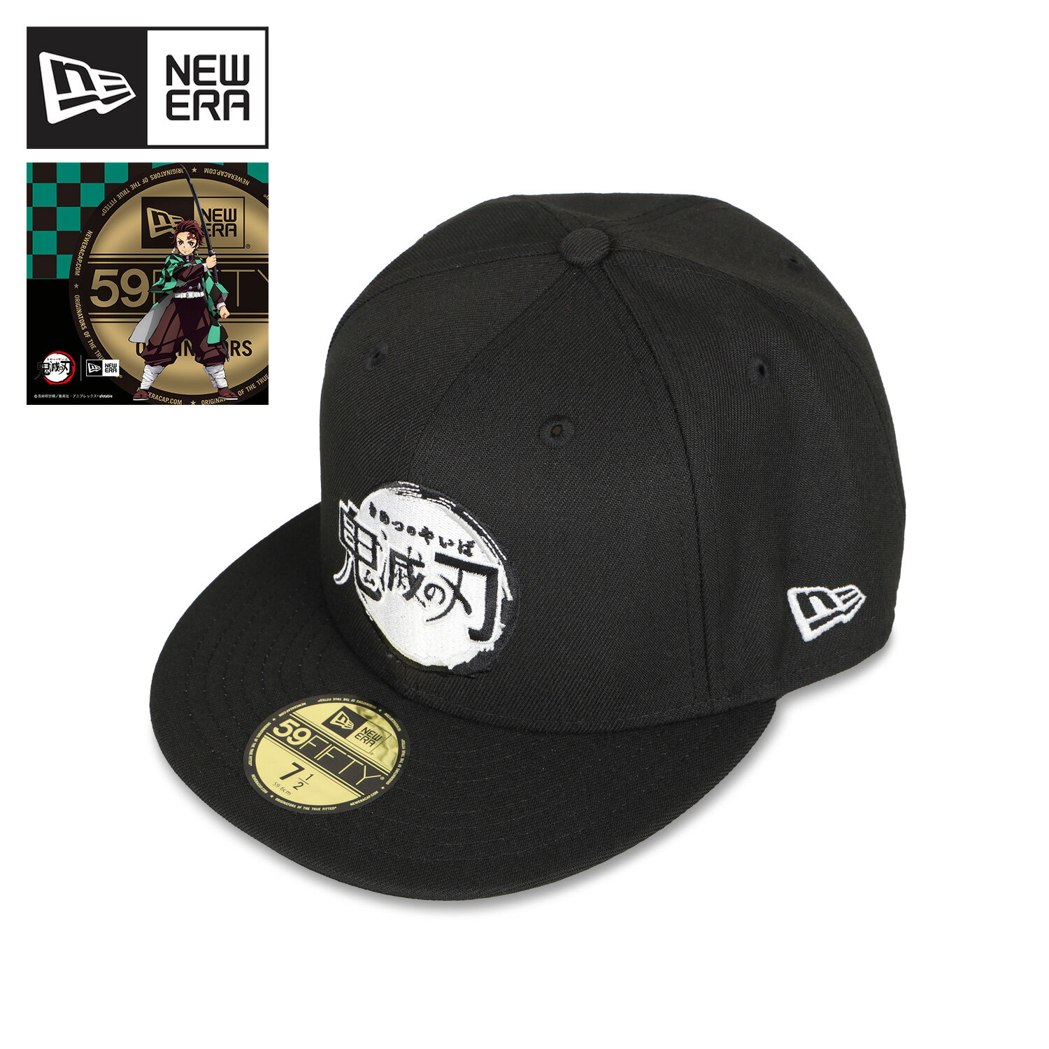 ニューエラ NEW ERA キャップ 帽子 メンズ レディース 鬼滅の刃 ロゴ コラボ 5950 KIMETSU LOGO SJ ブラック 黒 12864513