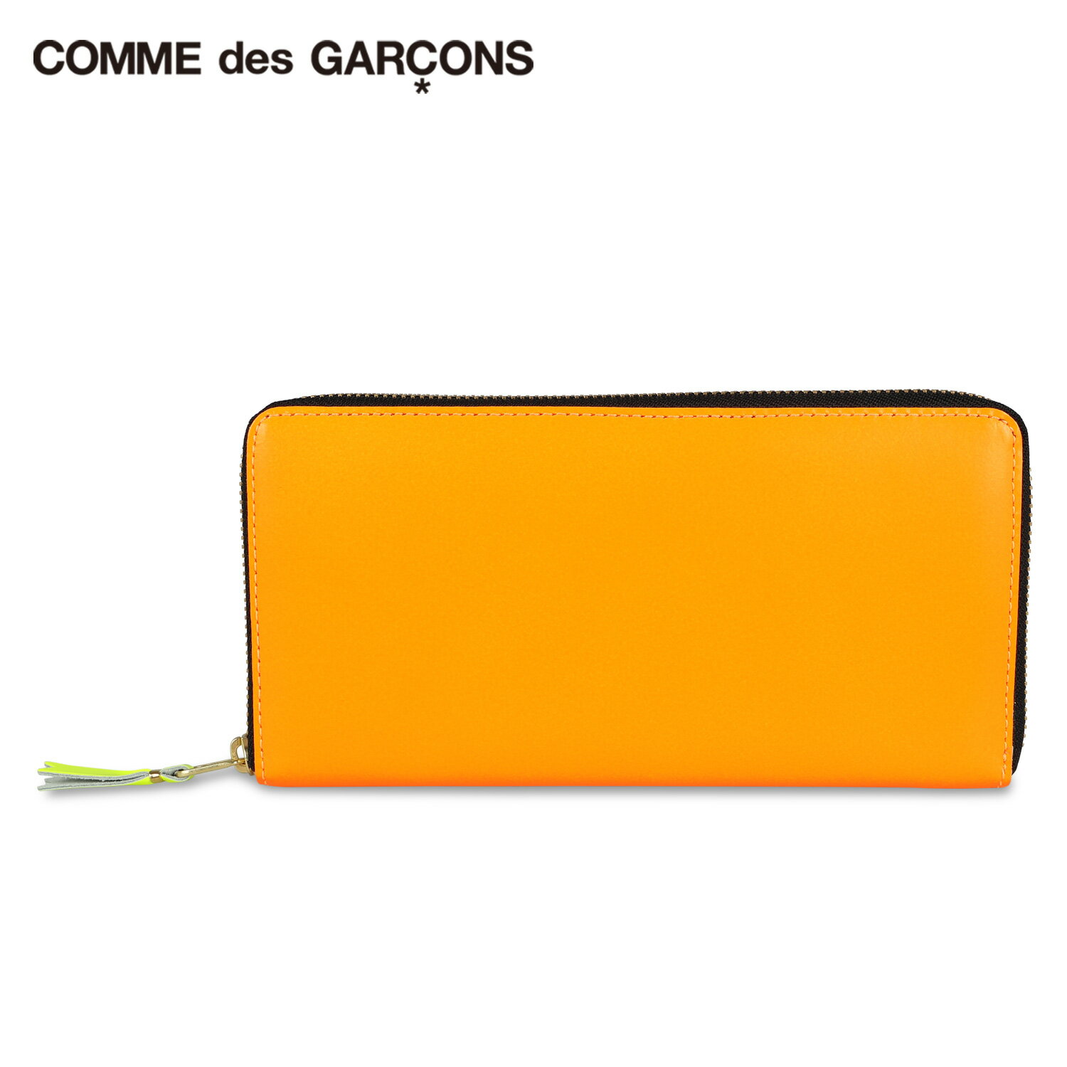 コムデギャルソン COMME des GARCONS 長財布 メンズ レディース ラウンドファスナー スーパー フロー SUPER FLUO ライトオレンジ SA0110SF