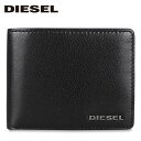 ディーゼル 二つ折り財布（メンズ） 【クーポンで最大1000円OFF！4/19 10:59まで】 ディーゼル DIESEL 二つ折り財布 メンズ デニム NEELA XS WALLET ブラック 黒 X08181P4229