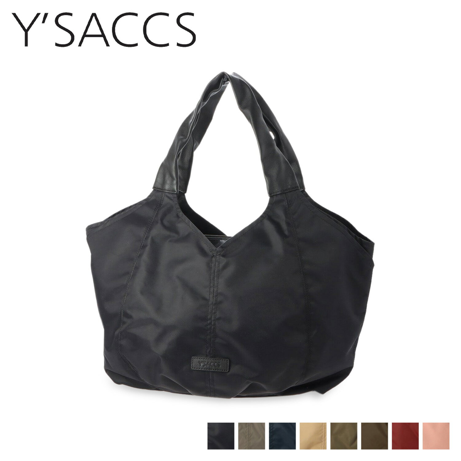 イザック Y’SACCS トートバッグ レディース Mサイズ RECYCLED NYLON TOTE ブラック グレージュ ネイビー カーキ ブラウン ワイン レッド 黒 Y01-03-02 母の日