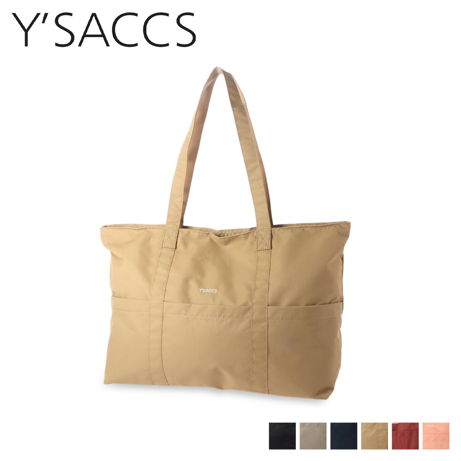 イザック バッグ イザック Y’SACCS トートバッグ レディース RECYCLED NYLON BASIC SUB BAG ブラック グレージュ ネイビー ワイン レッド ブルー 黒 Y02-01-01 母の日