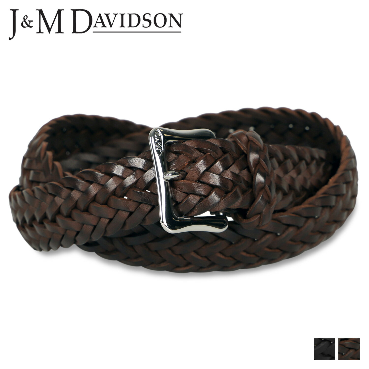 ジェイ＆エム デヴィッドソン J&M DAVIDSON ジェイアンドエムデヴィッドソン ベルト メンズ 本革 ENVELPE BUCKLE TIP END 25MM ブラック ダークブラウン 黒 BENT-0TP-AN25