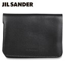 【クーポンで最大1000円OFF！5/7 10:59まで】 ジルサンダー JIL SANDER 二つ折り財布 ミニ財布 メンズ レディース 本革 DOUBLE CARD WALLET ブラック 黒 JSMT840136 MTS00008N