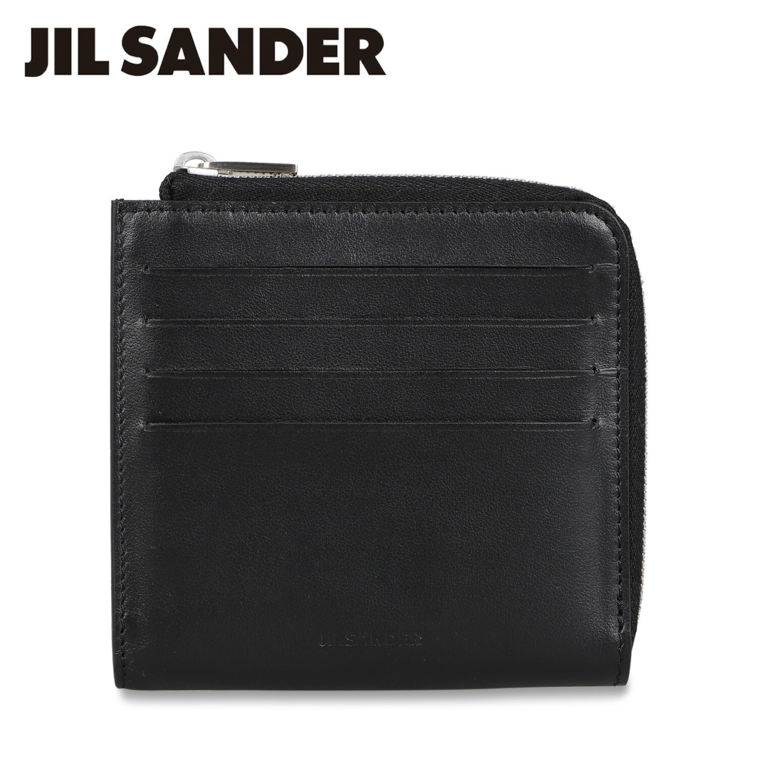 ジル サンダー プレゼント メンズ 【クーポンで最大1000円OFF！5/16 10:59まで】 ジルサンダー JIL SANDER 財布 小銭入れ カードケース コインケース メンズ レディース L字ファスナー MULTI CARD WALLET ブラック 黒 JSMT840147 MTS00008N