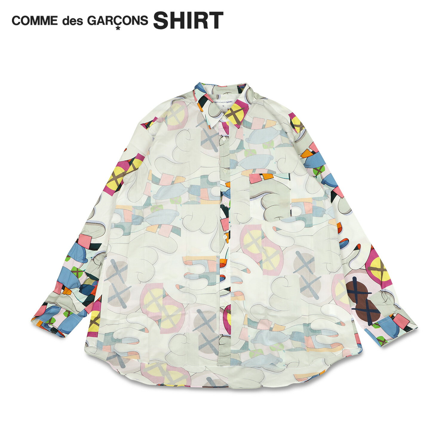 コムデギャルソン シャツ Comme des Garcons SHIRT シャツ 長袖 メンズ カウズ コラボ KAWS PRINT COTTON POPLIN SHIRT FH-B022