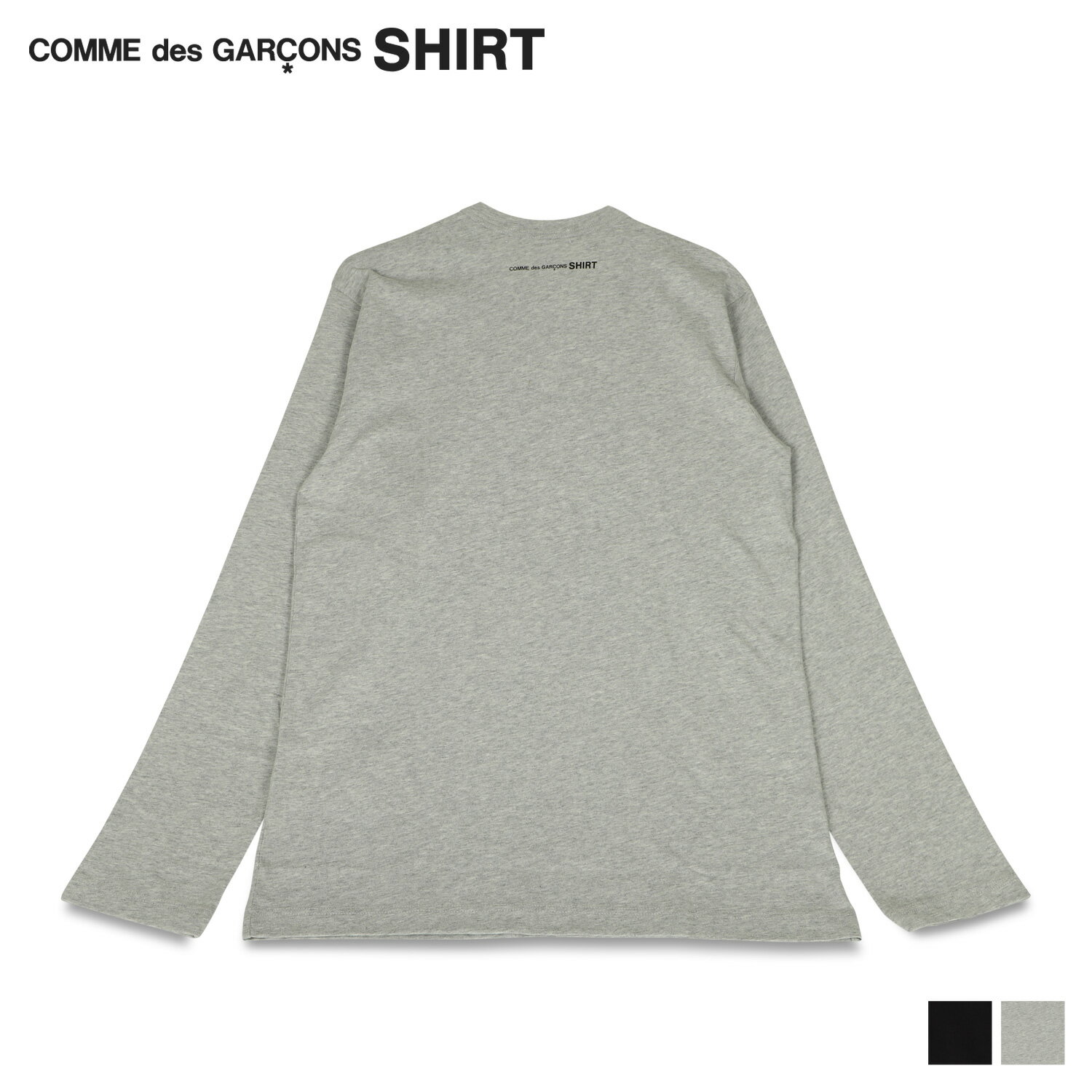  コムデギャルソン シャツ Comme des Garcons SHIRT Tシャツ 長袖 ロンT カットソー メンズ LONG SLEEVE SMALL LOGO BACK TEE ブラック グレー 黒 FH-T012