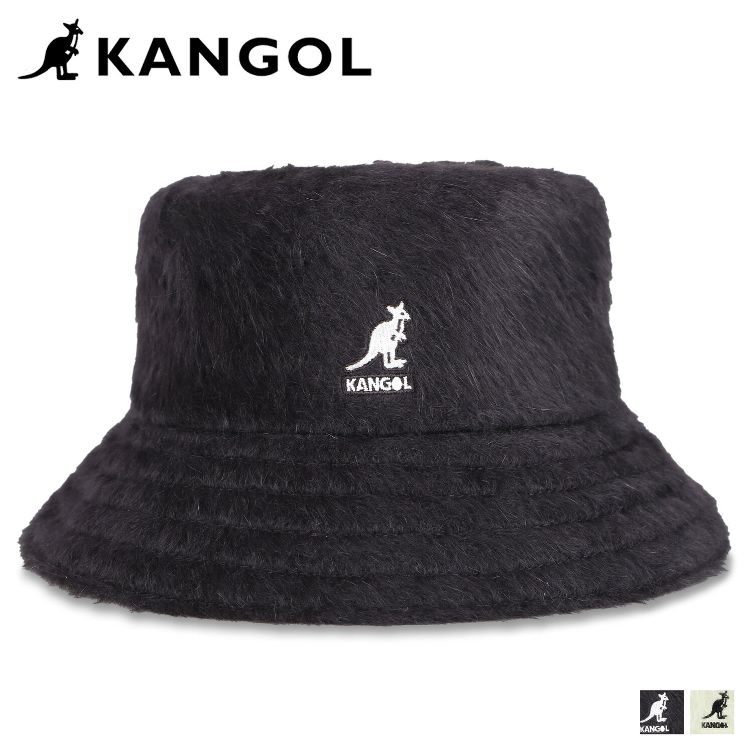 カンゴール KANGOL 帽子 バケットハット メンズ レディース ファー FURGORA BUCKET ブラック アイボリー 黒 108-169204