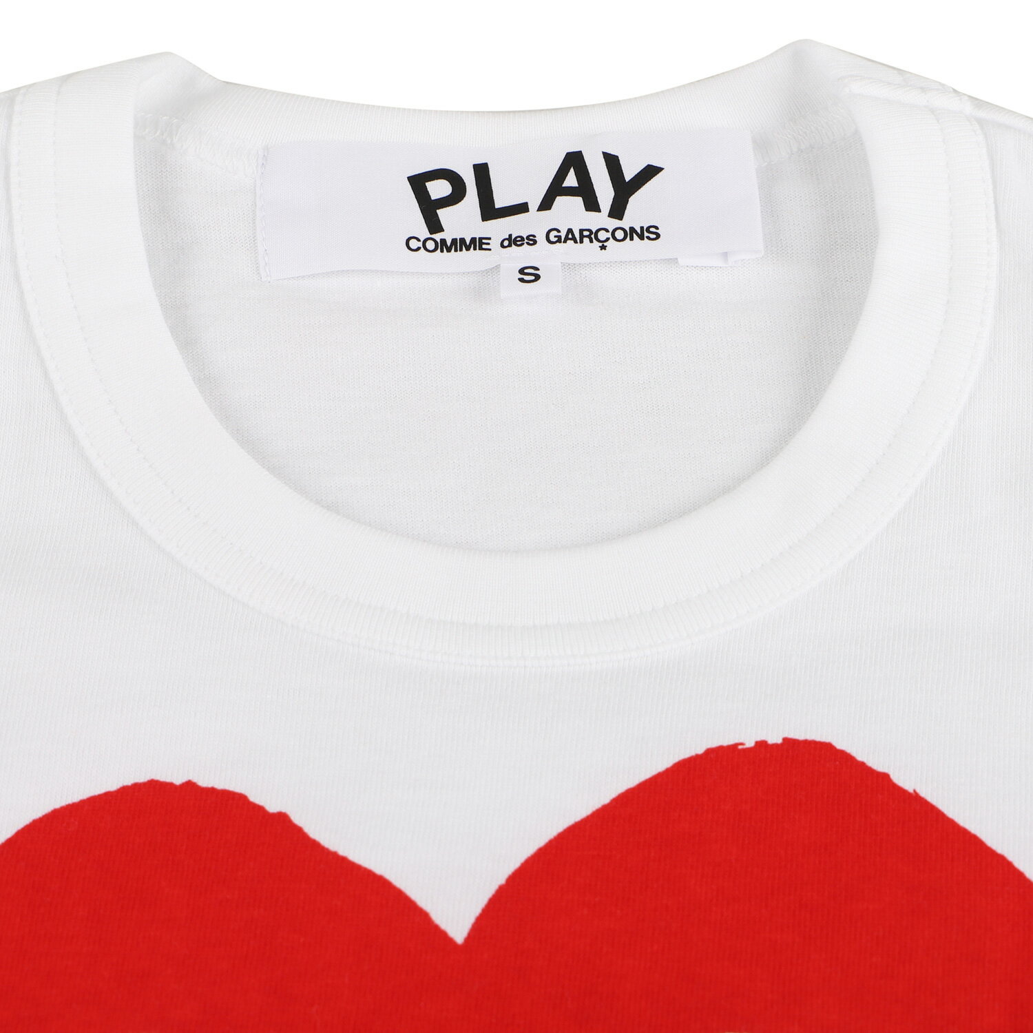 【最大1000円OFFクーポン配布中】 プレイ コムデギャルソン PLAY COMME des GARCONS Tシャツ 半袖 メンズ レッドハート ロゴ RED HEART PLAY T-SHIRT ホワイト 白 T086