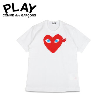 【最大1000円OFFクーポン配布中】 プレイ コムデギャルソン PLAY COMME des GARCONS Tシャツ 半袖 メンズ レッドハート ロゴ RED HEART PLAY T-SHIRT ホワイト 白 T086