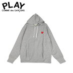 【クーポンで最大1000円OFF！5/1 10:59まで】 プレイ コムデギャルソン PLAY COMME des GARCONS パーカー スウェット フーディー メンズ ジップアップ RED HEART PLAY ZIP HOODED SWEATSHIRT グレー T168