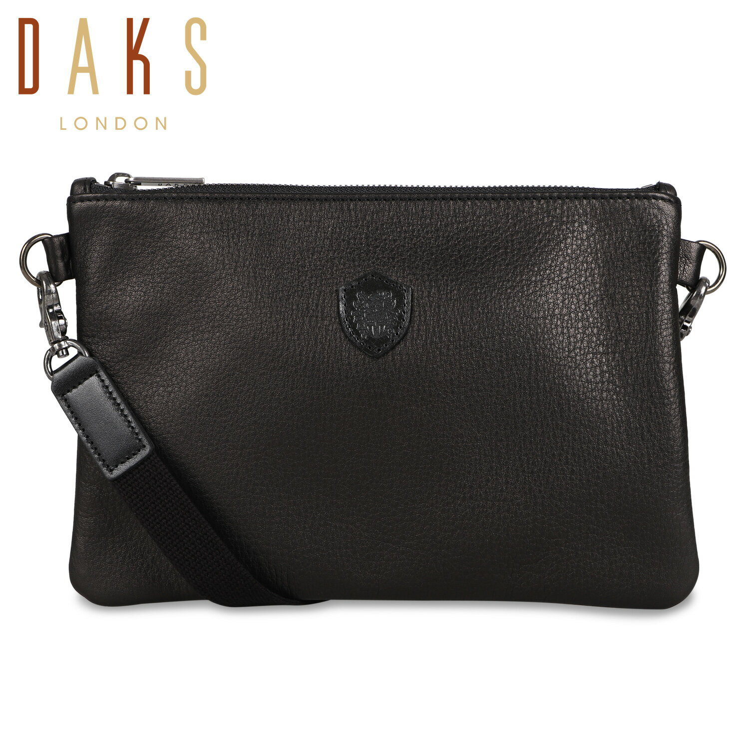 【最大1000円OFFクーポン】 DAKS ダックス ショルダーバッグ サコッシュ メンズ 本革 斜め掛け SHOULDER BAG ブラック 黒 DA29312