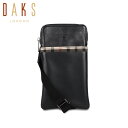 ショルダーバッグ ダックス DAKS ショルダーバッグ メンズ 本革 斜め掛け 小さめ SHOULDER BAG ブラック 黒 DA39420