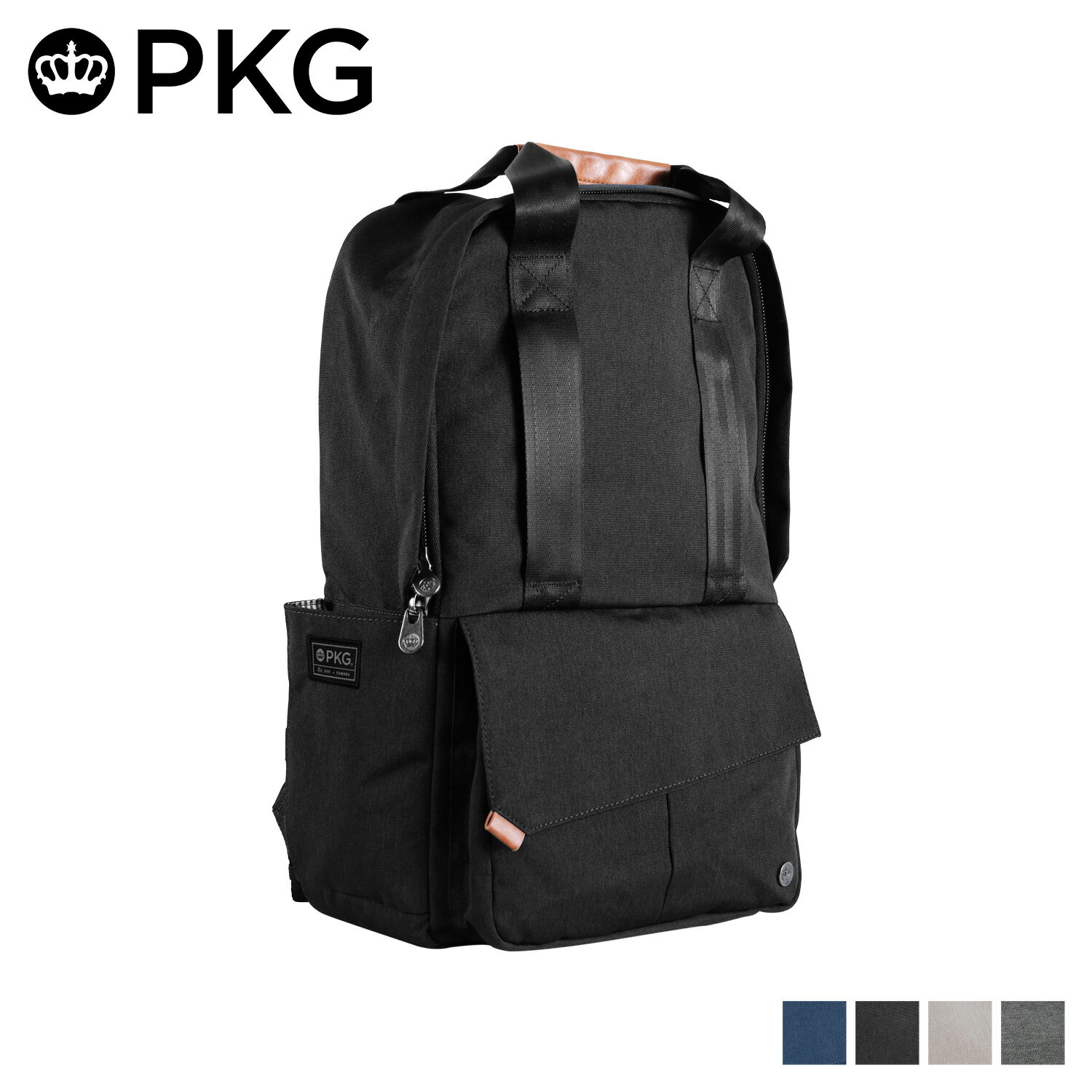 PKG ピーケージー リュック バッグ バックパック ルーソウ ミッド メンズ 19L ROSSEAU MID ブラック グレー ネイビー ベージュ 黒