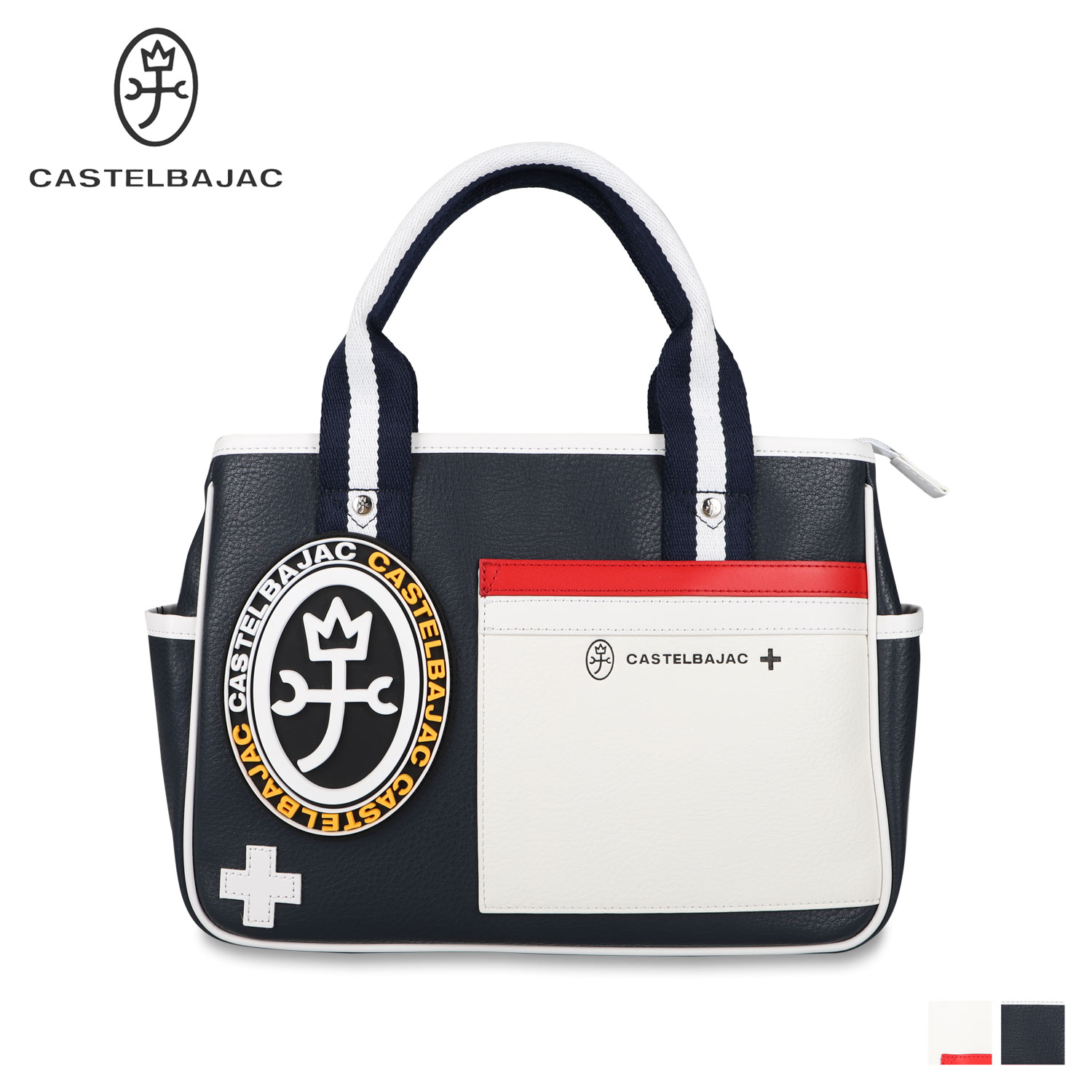  カステルバジャック CASTELBAJAC バッグ トートバッグ ミック メンズ レディース ファスナー付き MICK SERIES DRIVING TOTE BAG ホワイト ネイビー 白 39531