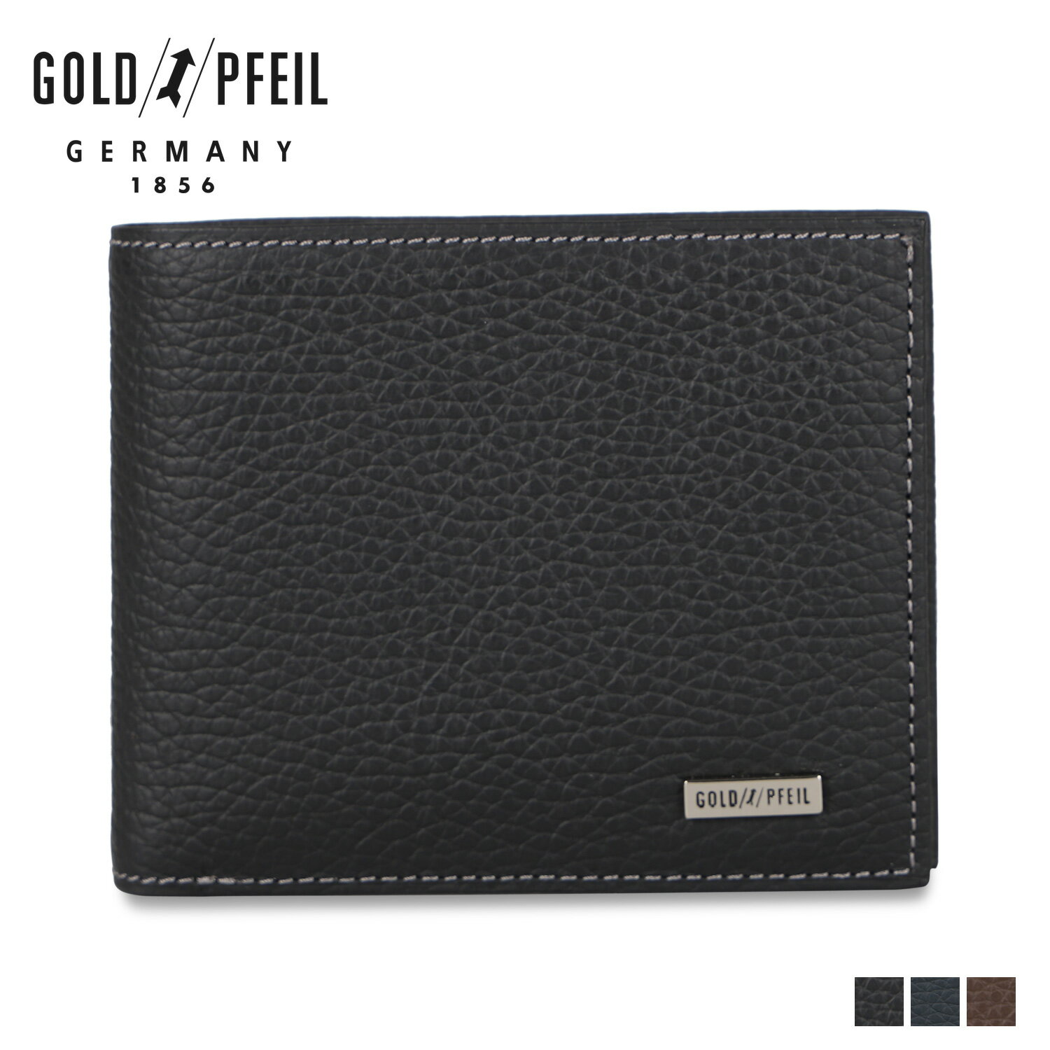 ゴールドファイル GOLD PFEIL 財布 二つ折り財布 メンズ 本革 SUPERIOR WALLET ブラック ネイビー ダーク ブラウン 黒 GP24217