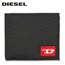 ディーゼル 財布（メンズ） 【クーポンで最大1000円OFF！3/29 10:59まで】 ディーゼル DIESEL 財布 二つ折り メンズ レディース WALLACE HIRESH S WALLET ブラック 黒 X08442-P3889