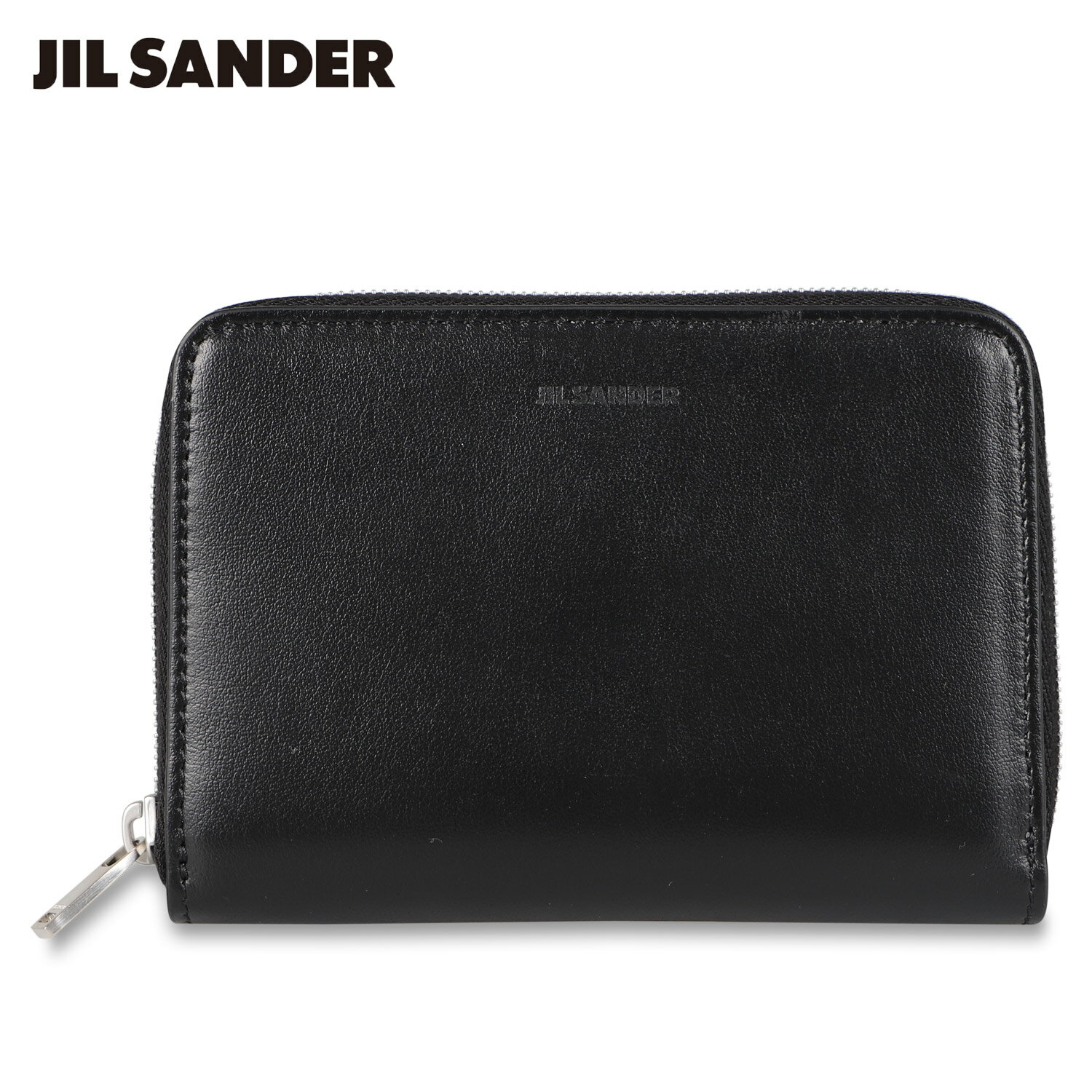 ジルサンダー JIL SANDER 財布 二つ折り ポケット ジップアラウンド ウォレット メンズ 牛革 ラウンドファスナー POCKET ZIP AROUND WALLET ブラック 黒 JSMU840111 MUS00008N