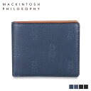 【クーポンで最大1000円OFF！5/7 10:59まで】 マッキントッシュ フィロソフィー MACKINTOSH PHILOSOPHY 財布 二つ折り メンズ 本革 WALLET ブラック ネイビー 黒 MAP-3120122