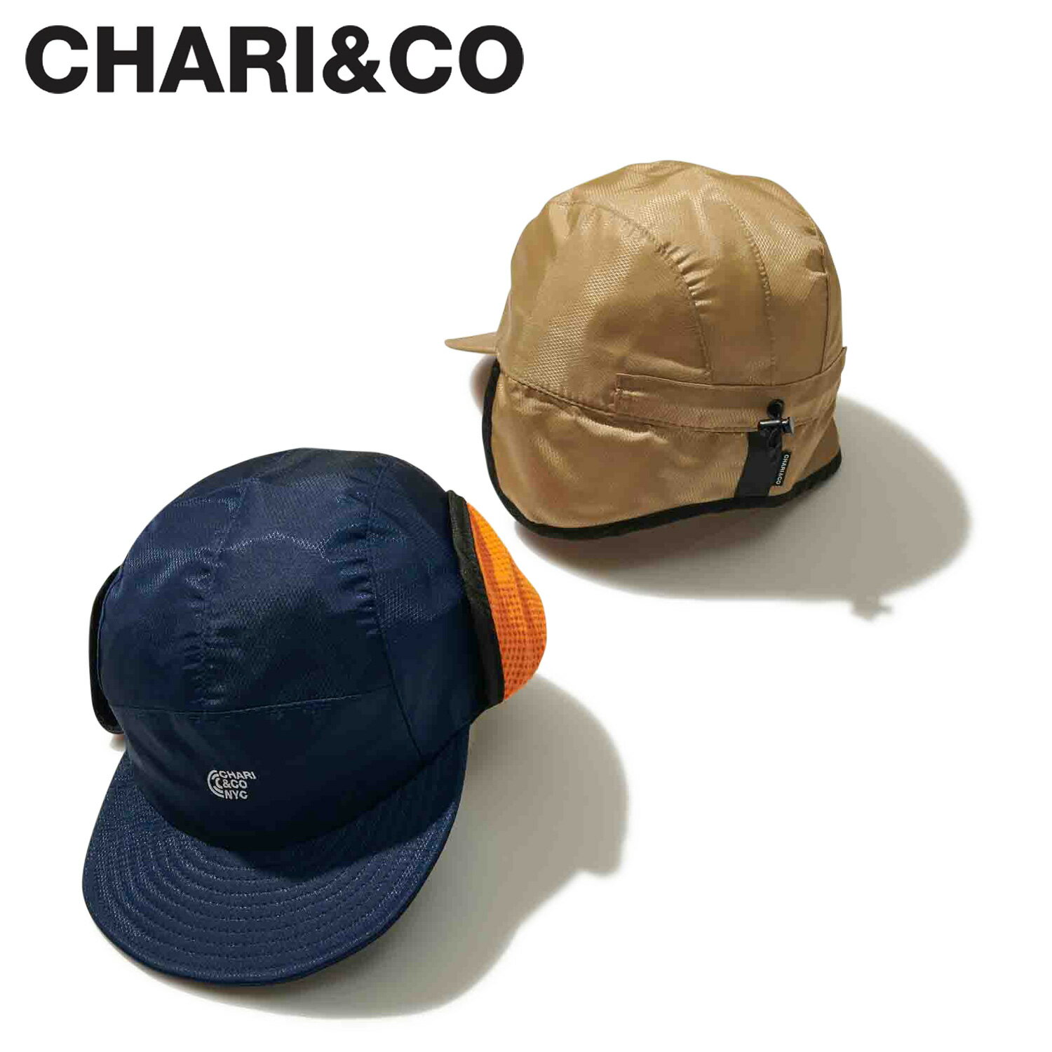 CHARI CO チャリアンドコー キャップ 帽子 メンズ EAR MUFF VISOR BRIDGE 5PANEL CAP ネイビー ベージュ