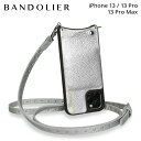  BANDOLIER バンドリヤー iPhone 13 13Pro iPhone 13 Pro Max スマホケース スマホショルダー 携帯 アイフォン ニコル リッチ シルバー メンズ レディース NICOLE RICH SILVER シルバー 10NCL