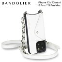  BANDOLIER バンドリヤー iPhone 13 mini iPhone 13 13Pro iPhone 13 Pro Max スマホケース スマホショルダー 携帯 アイフォン ペイジ サイドスロット ホワイト レディース ホワイト 白 14PAI