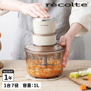 レコルト recolte フードプロセッサー ミキサー ブレンダー 大容量 1L 離乳食 氷も砕ける 多機能 RCP-6