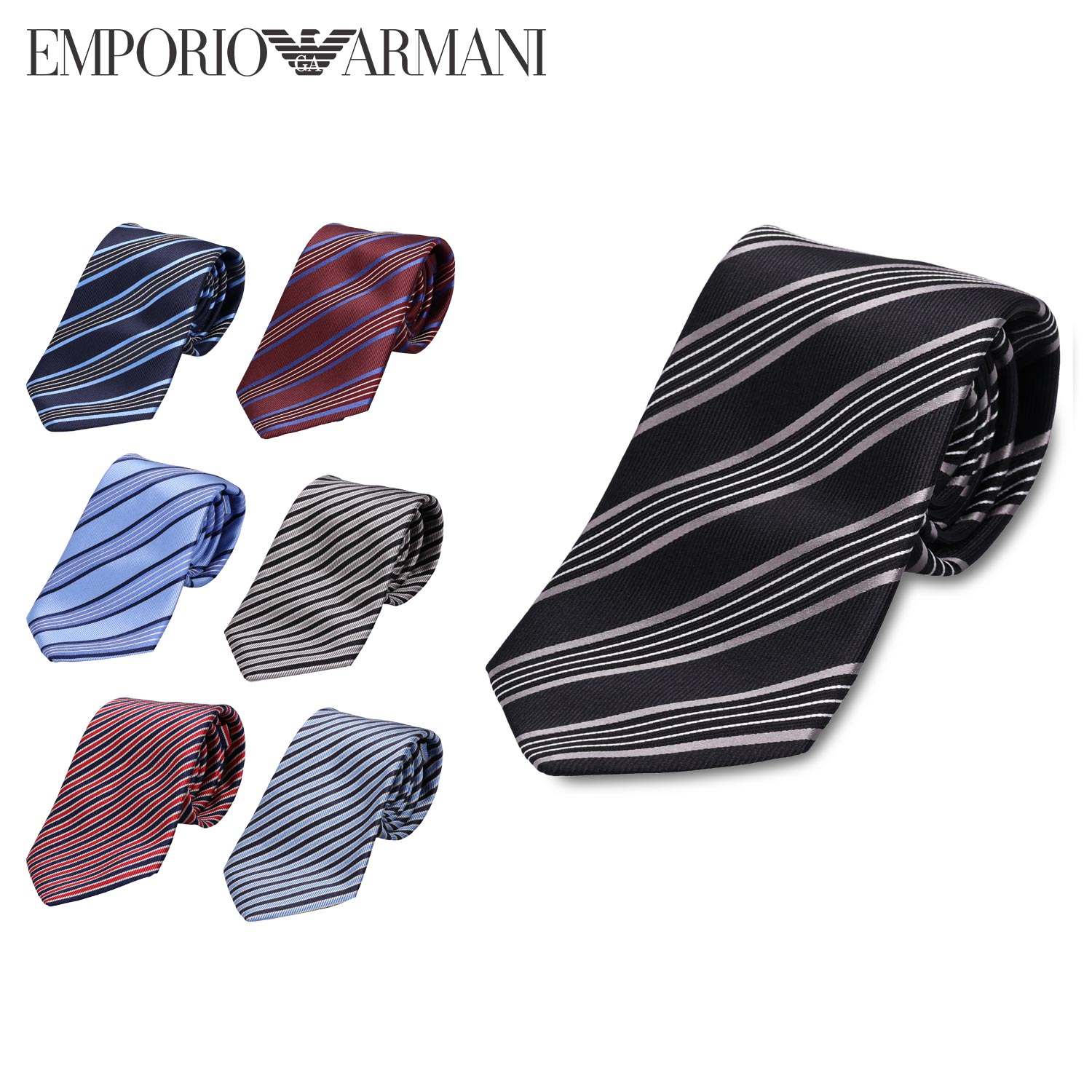 【 最大1000円OFFクーポン 】 エンポリオアルマーニ EMPORIO ARMANI ネクタイ メンズ シルク ブランド イタリア製 NECKTIE