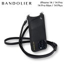 【クーポンで最大1000円OFF！5/1 10:59まで】 BANDOLIER バンドリヤー iPhone 14 14Pro iPhone 14 Pro Max iPhone 14 Plus スマホケース スマホショルダー 携帯 ショルダー アイフォン エマ シルバー メンズ レディース EMMA SILVER ブラック 黒 10EMM