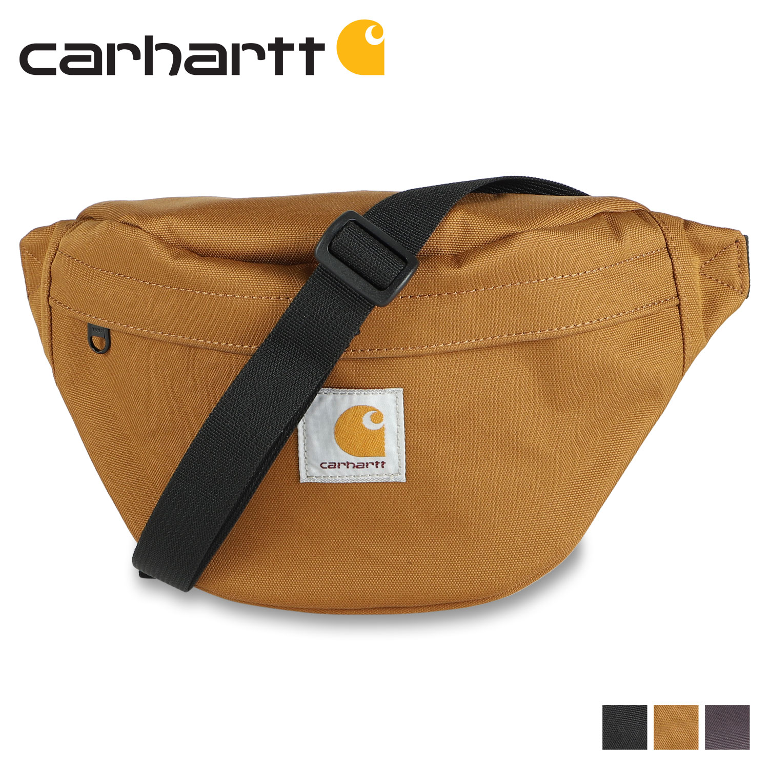 カーハート carhartt ジェイクヒップバッグ ウエストバッグ メンズ レディース 防水 撥水 JAKE HIP BAG ブラック グレー ブラウン 黒 I030650