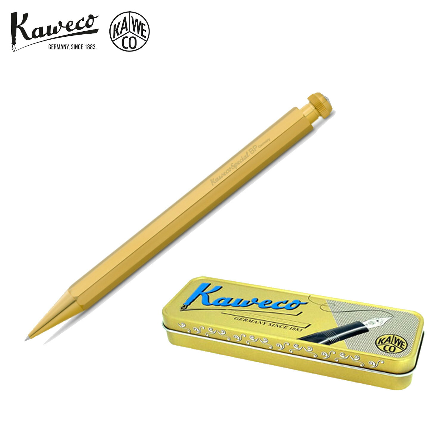 カヴェコ 【クーポンで最大1000円OFF！5/16 10:59まで】 カヴェコ kaweco スペシャル ボールペン ブラス 油性 カベコ SPECIAL BALLPEN PLUS ゴールド PS-BPBR