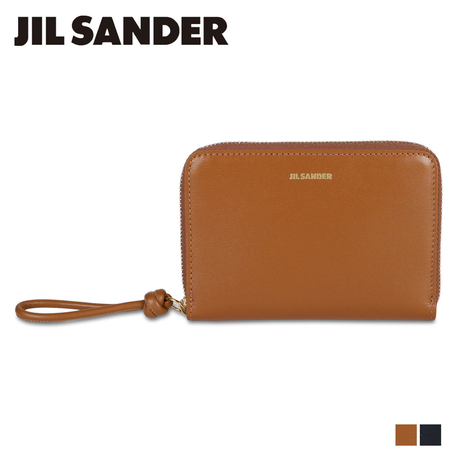 ジルサンダー JIL SANDER 財布 二つ折り レディース ラウンドファスナー 本革 レザー POCKET ZIP AROUND WALLET GIRO ブラック ブラウン 黒 J07UI0006