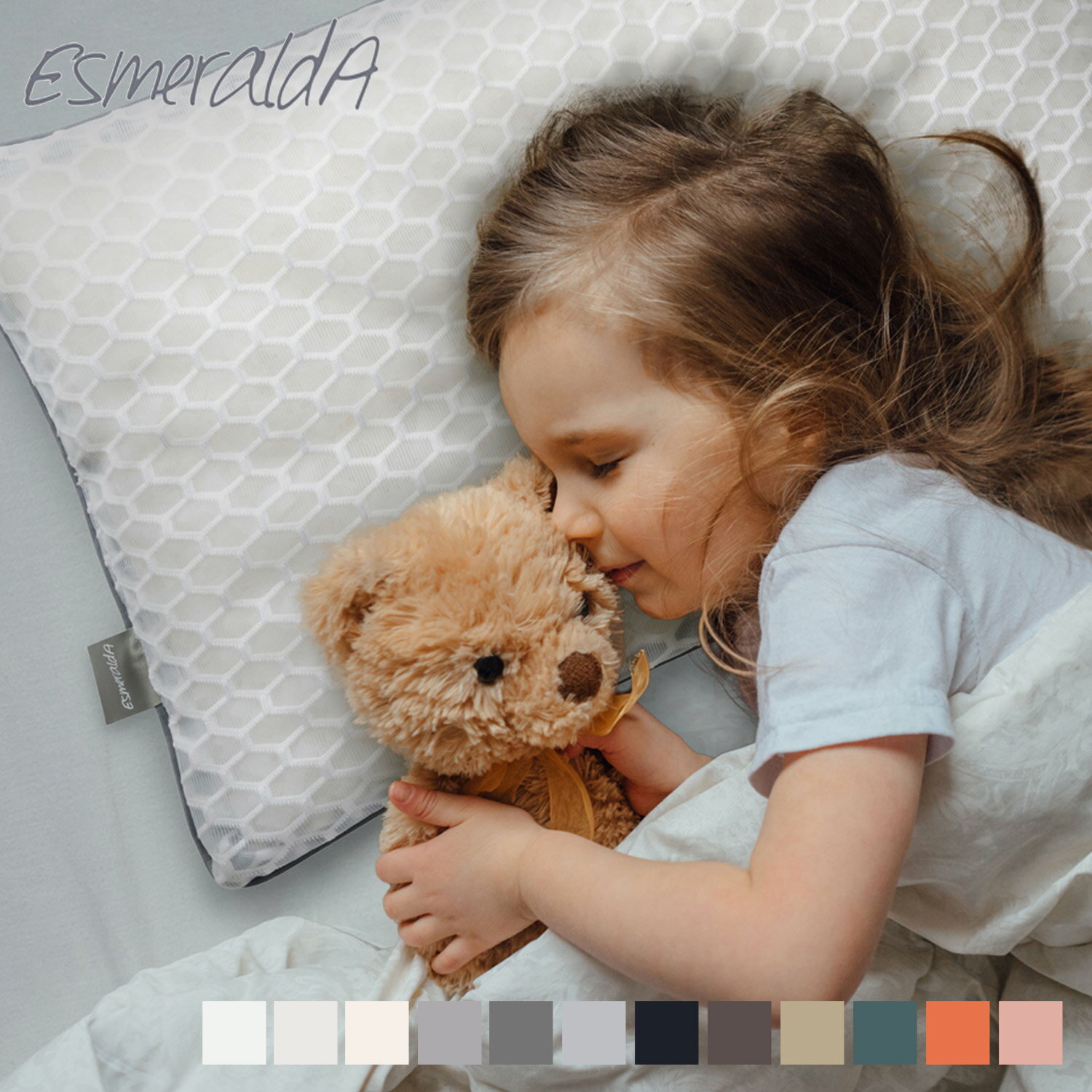EsmeraldA エスメラルダ 枕 子供 呼吸する小学生の枕 夢ふわ ピロー 子ども 1年生から6年生 ジュニア 寝相 男の子 女の子