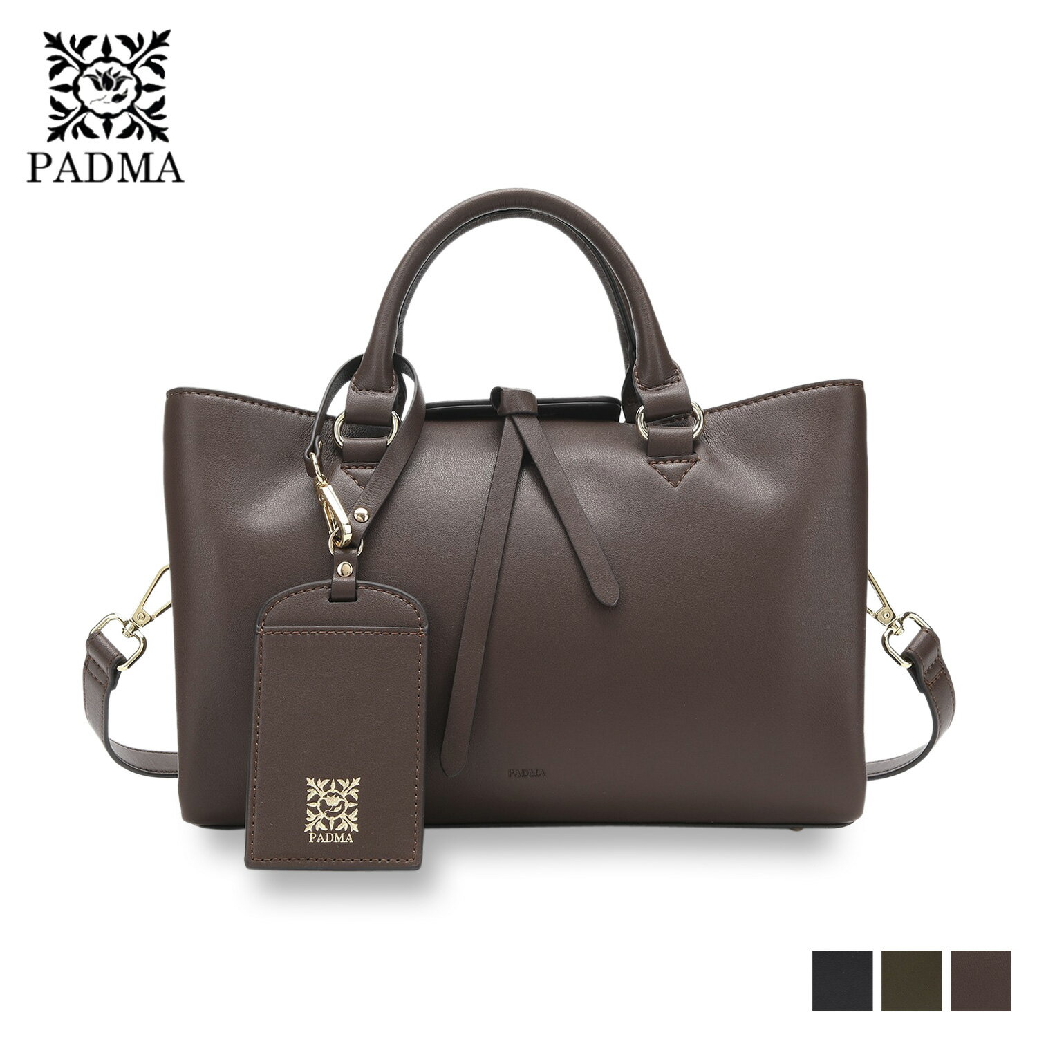 楽天スニークオンラインショップパドマ PADMA ボストンバッグ ショルダーバッグ レディース 斜め掛け 本革 BOSTON BAG ブラック ブラウン カーキ 黒 PAD-30650B