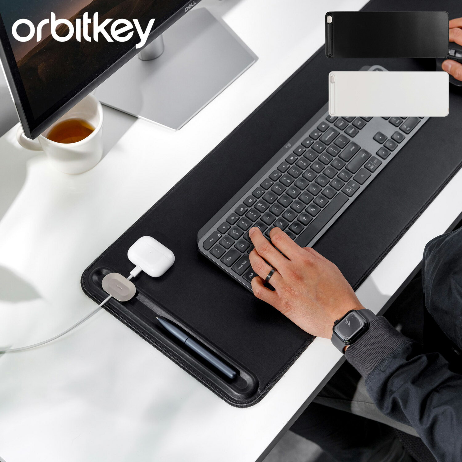 楽天スニークオンラインショップオービットキー Orbitkey デスクマット マウス対応 滑り防止 DESK MAT SLIM ブラック ベージュ 黒 WDS1-BLK-105