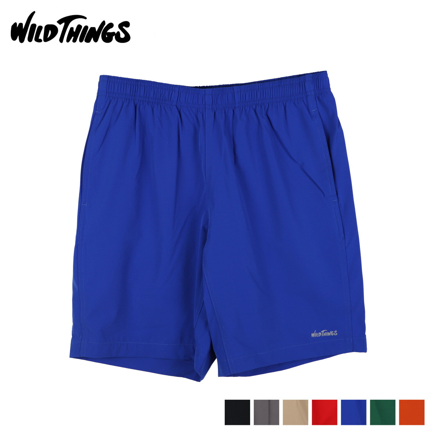 WILD THINGS 磻ɥ󥰥 ϡեѥ 硼ȥѥ 饹ƥå ʥ ١  ELASTICNYLON BASE SHORTS ֥å 졼 ١ å ֥롼   WT23026AD