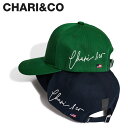  CHARI&CO チャリアンドコー キャップ 帽子 メンズ SIDE SCRIPT LOGO 6PANEL CAP ネイビー グリーン